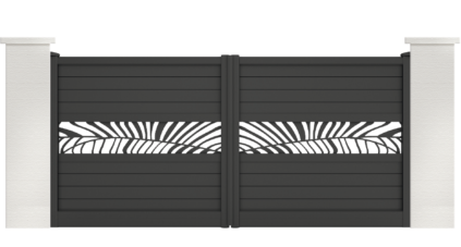 portail aluminium contemporain capret palmier