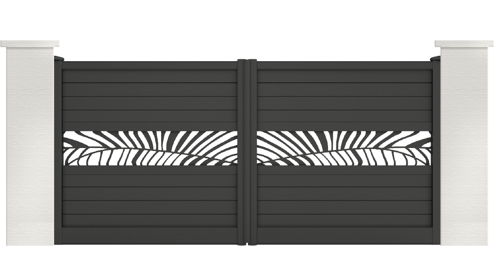 portail aluminium contemporain capret palmier