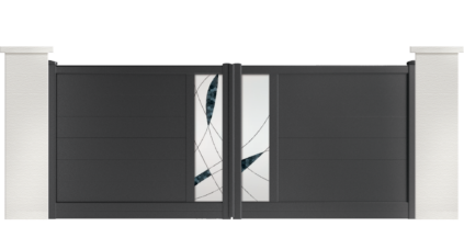 portail aluminium contemporain clayton