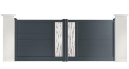 portail aluminium contemporain gill