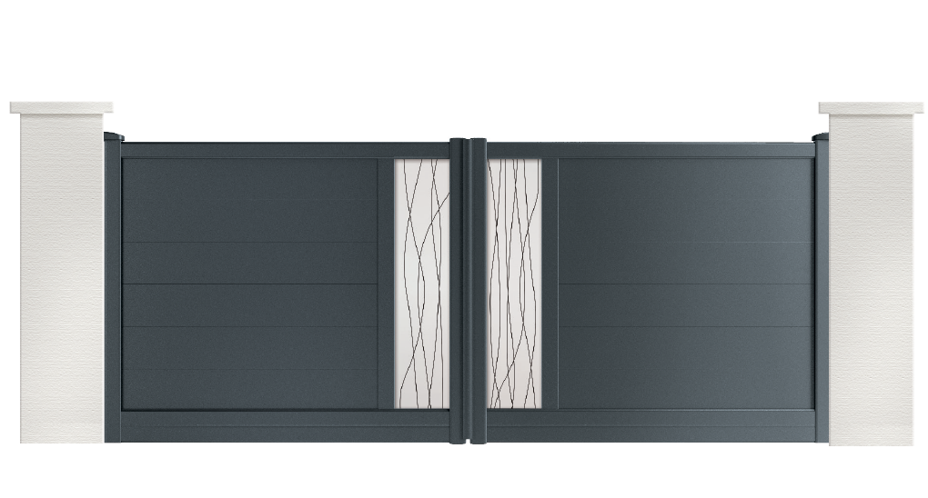 portail aluminium contemporain gill