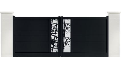 portail aluminium contemporain lamb