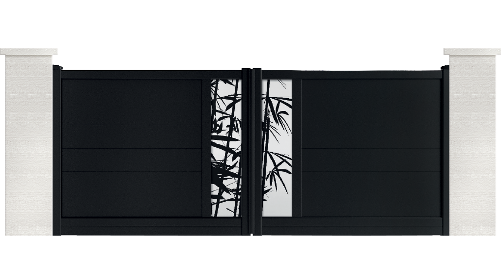 portail aluminium contemporain lamb