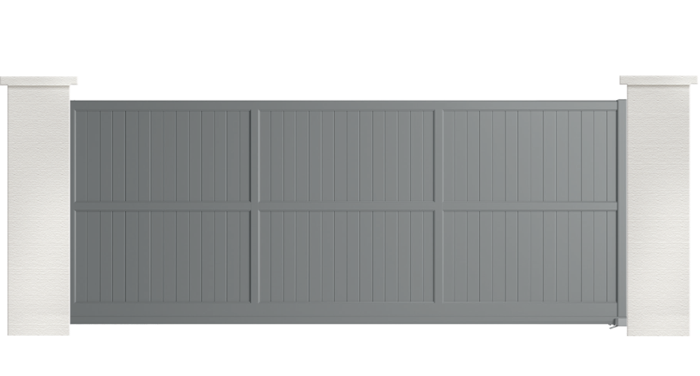 portail aluminium contemporain plaintain