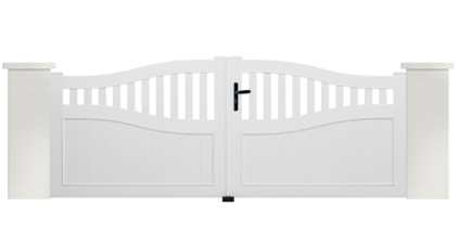 Portail PVC Céphée, fabriqué sur mesure et installé par Charuel