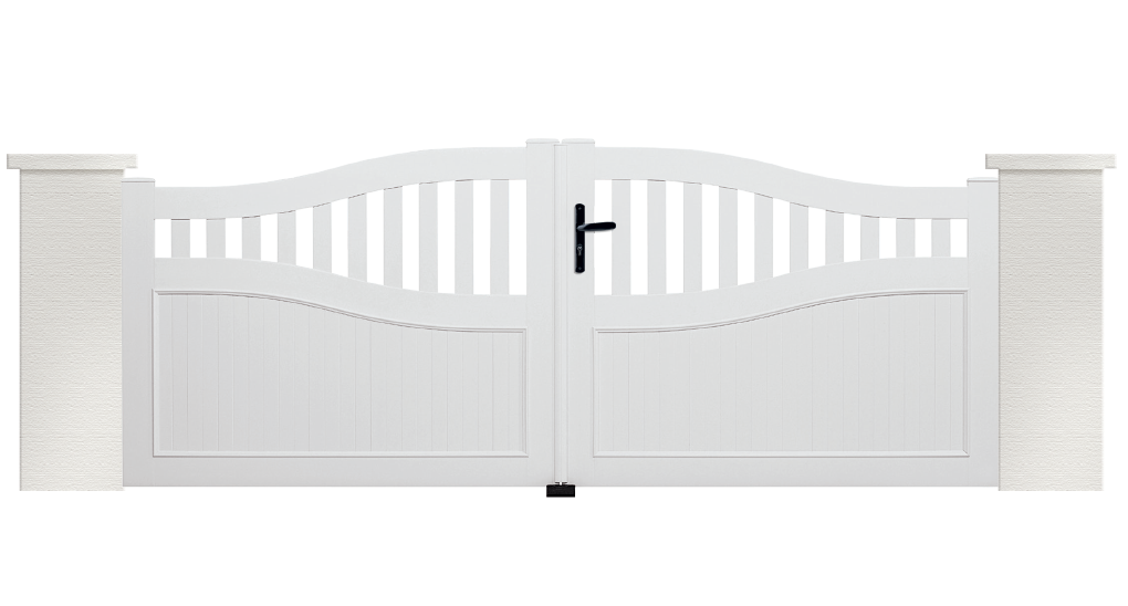 Portail PVC Céphée, fabriqué sur mesure et installé par Charuel